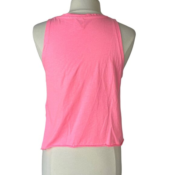 Exist Tank Top Womens Small Pink Unicorn Open Tie Sides - Picture 2 of 6